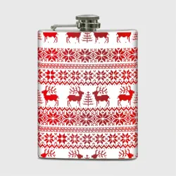 Фляга Олени в зимнем лесу
