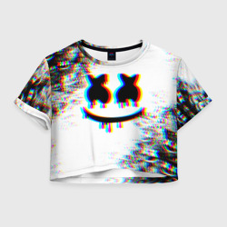 Женская футболка Crop-top 3D Marshmellow glitch