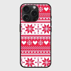 Чехол силиконовый для Apple iPhone 15 Pro матовый Новогодний уют