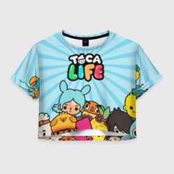 Женская футболка Crop-top 3D Toca Boca life