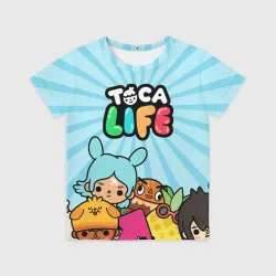 Детская футболка 3D Toca Boca life