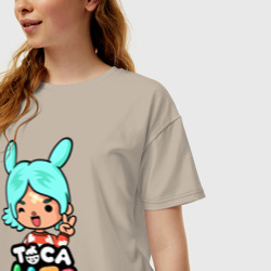 Женская футболка хлопок Oversize Toca Boca. Girl - фото 2