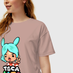 Женская футболка хлопок Oversize Toca Boca. Girl - фото 2