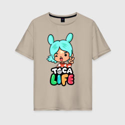 Женская футболка хлопок Oversize Toca Boca. Girl