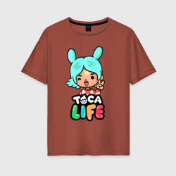 Женская футболка хлопок Oversize Toca Boca. Girl