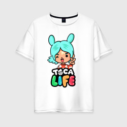 Женская футболка хлопок Oversize Toca Boca. Girl