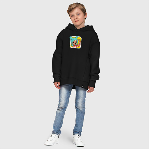 Детское худи Oversize хлопок Icon Toca Boca, цвет черный - фото 11