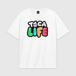 Мужская футболка Oversize хлопок texturе Toca Life logo