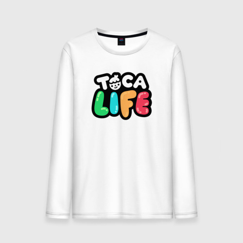 Мужской лонгслив хлопок Toca Life logo, цвет белый