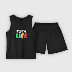 Детская пижама с шортами хлопок Toca Life logo