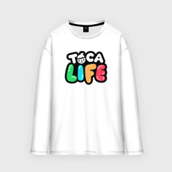 Мужской лонгслив oversize хлопок Toca Life logo