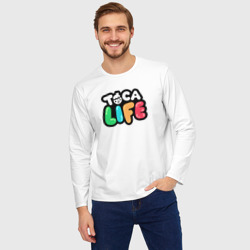 Мужской лонгслив oversize хлопок Toca Life logo - фото 2