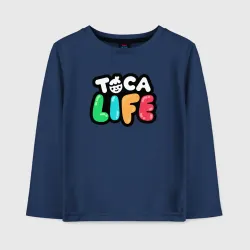 Детский лонгслив хлопок Toca Life logo