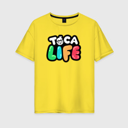 Женская футболка хлопок Oversize Toca Life logo