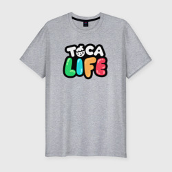 Мужская футболка хлопок Slim Toca Life logo