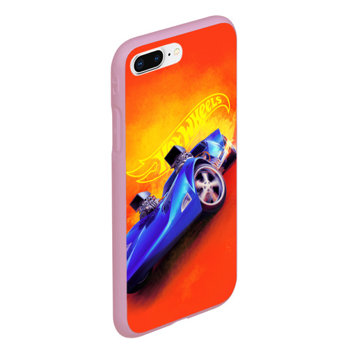 Чехол для iPhone 7Plus/8 Plus матовый Hot Wheels. Хот Вилс, цвет розовый - фото 3