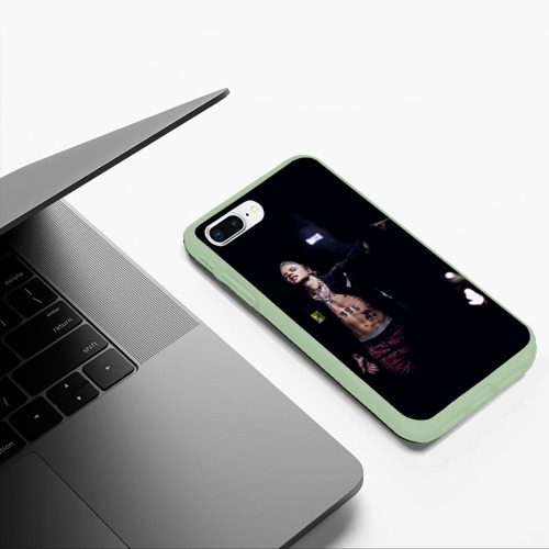 Чехол для iPhone 7Plus/8 Plus матовый Фараон на концерте, цвет салатовый - фото 5