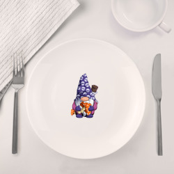 Набор: тарелка + кружка Гном с мухомором - фото 2