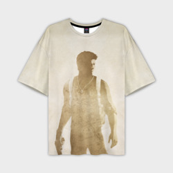 Мужская футболка oversize 3D Силуэт Нейта Дрейка Uncharted