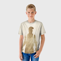 Детская футболка 3D Силуэт Нейта Дрейка Uncharted - фото 2