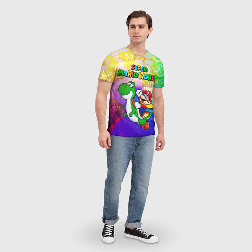 Мужская футболка 3D с принтом MarioTrip, вид сбоку #3