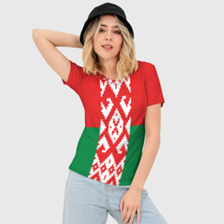 Женская футболка 3D Slim Белоруссия - фото 2