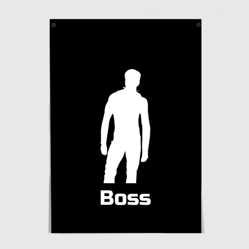 Постер Boss of the gym on black