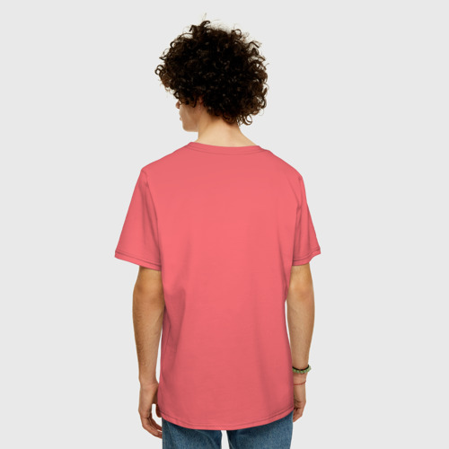 Мужская футболка хлопок Oversize Лисиськи - Лисы, цвет коралловый - фото 4