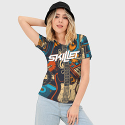 Женская футболка 3D Slim Skillet Скиллет - фото 2