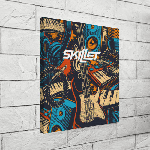 Холст квадратный Skillet Скиллет, цвет 3D печать - фото 3