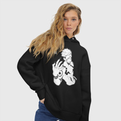 Женское худи Oversize хлопок Рёмен Сукуна Магическая битва - фото 2