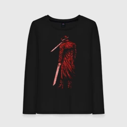 Женский лонгслив хлопок Человек Катана силуэт