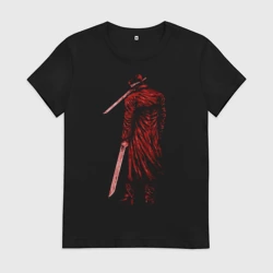 Женская футболка хлопок Человек Катана силуэт