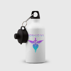Бутылка спортивная Bon Jovi neon logo heart - фото 2