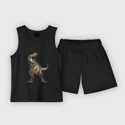 Детская пижама с шортами хлопок Тираннозавр