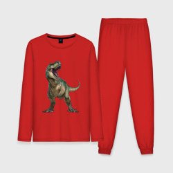 Мужская пижама с лонгсливом хлопок Тираннозавр
