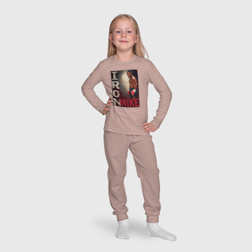 Детская пижама с лонгсливом хлопок Железный Майк Тайсон, цвет пыльно-розовый - фото 7