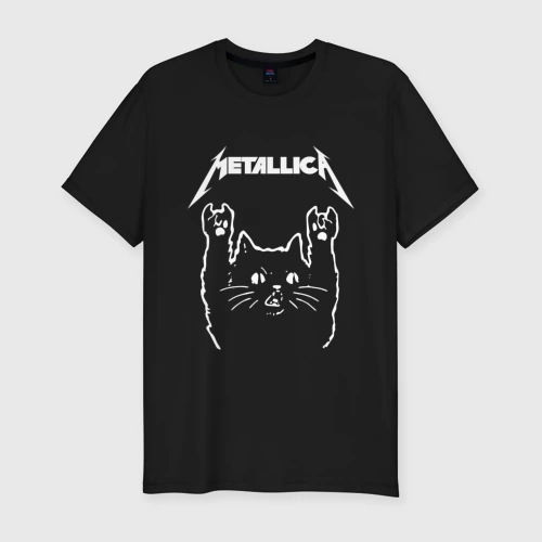 Мужская футболка хлопок Slim Metallica Металлика