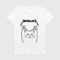 Женская футболка хлопок Metallica Металлика