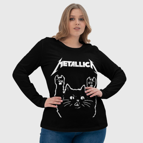 Женский лонгслив 3D Metallica Металлика, цвет 3D печать - фото 6