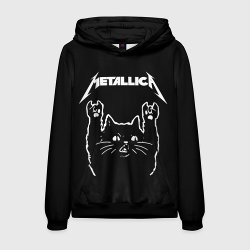 Мужская толстовка 3D Metallica Металлика, цвет черный