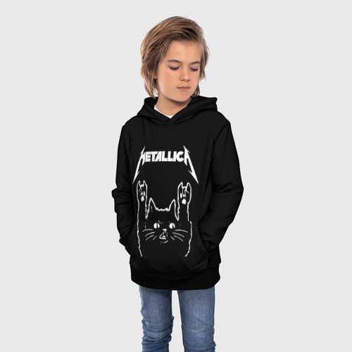 Детская толстовка 3D Metallica Металлика, цвет черный - фото 3