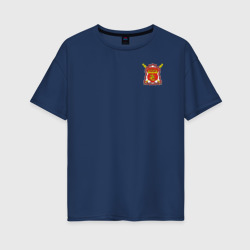 Женская футболка хлопок Oversize Центральное Казачье Войско с эмблемой