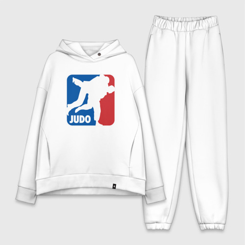Женский костюм хлопок Oversize с принтом Judo - Sport, вид спереди #2