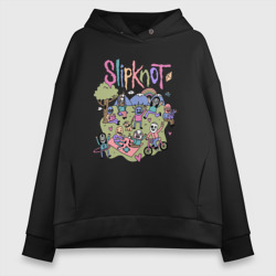 Slipknot – Женское худи Oversize хлопок с принтом купить со скидкой в -20%