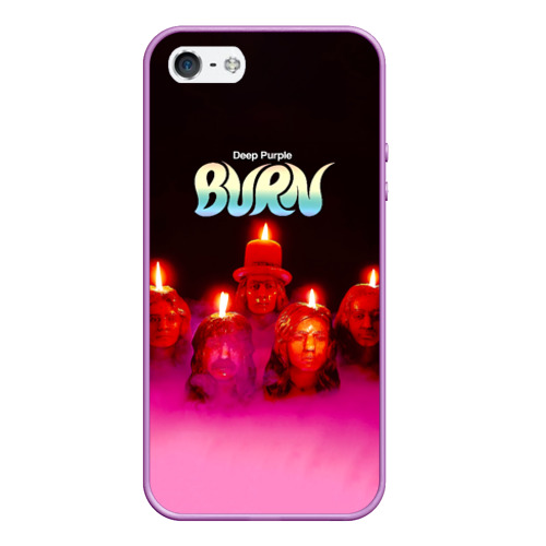 Чехол для iPhone 5/5S матовый Deep Purple - Burn, цвет сиреневый