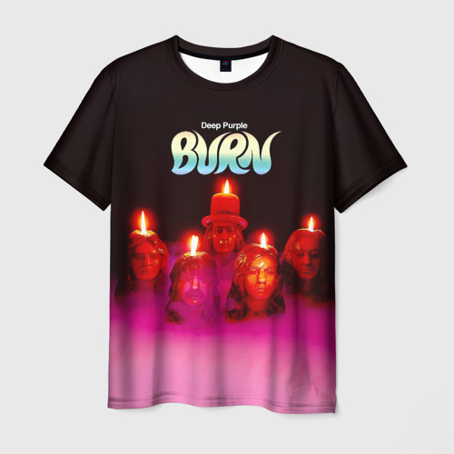 Мужская футболка с принтом Deep Purple - Burn, вид спереди №1