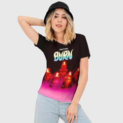 Женская футболка 3D Slim Deep Purple - Burn - фото 2