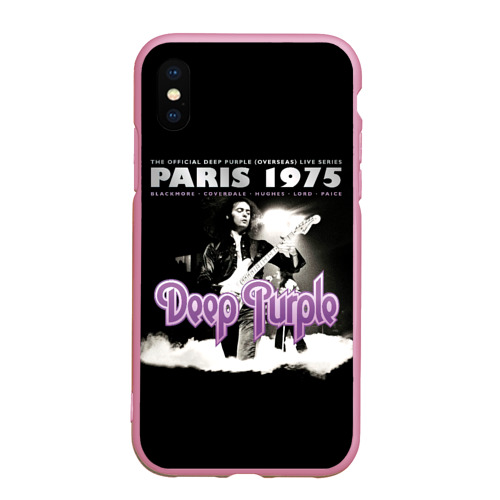 Чехол для iPhone XS Max матовый Deep Purple - Paris 1975, цвет розовый