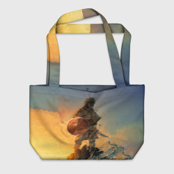 Пляжная сумка 3D Винланд стоит на скале сага